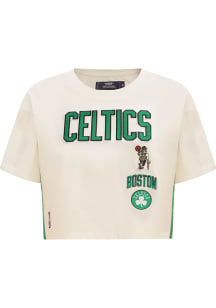 Pro Standard Boston Celtics Womens White Retro Boxy Short Sleeve T-Shirt