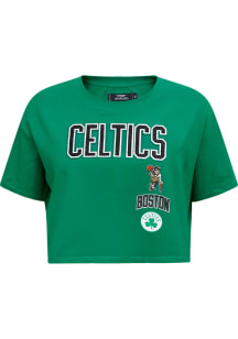 Pro Standard Boston Celtics Womens Kelly Green Retro Boxy Short Sleeve T-Shirt