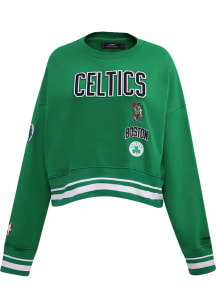 Pro Standard Boston Celtics Womens Kelly Green Retro Classic Crew Sweatshirt