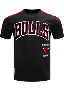 Pro Standard Chicago Bulls Black Retro Chenille Short Sleeve Fashion T Shirt