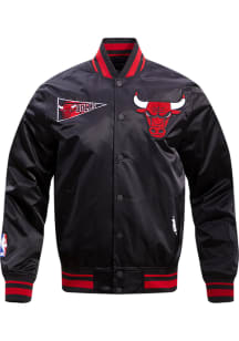 Pro Standard Chicago Bulls Mens Black Retro Satin Light Weight Jacket