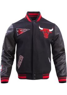 Pro Standard Chicago Bulls Mens Black Retro Wool Varsity Heavyweight Jacket