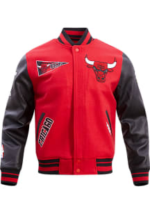 Pro Standard Chicago Bulls Mens Red Retro Wool Varsity Heavyweight Jacket