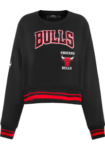 Pro Standard Chicago Bulls Womens Black Retro Classic Crew Sweatshirt