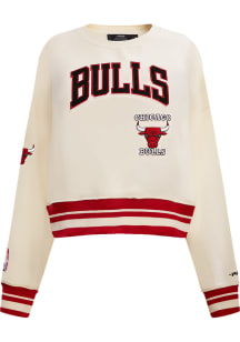 Pro Standard Chicago Bulls Womens White Retro Classic Crew Sweatshirt