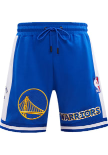 Pro Standard Golden State Warriors Mens Blue Retro Chenille Shorts