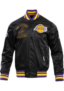 Pro Standard Los Angeles Lakers Mens Black Retro Satin Light Weight Jacket