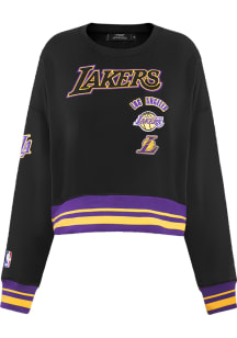 Pro Standard Los Angeles Lakers Womens Black Retro Classic Crew Sweatshirt