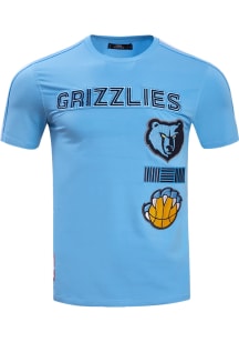 Pro Standard Memphis Grizzlies Blue Retro Chenille Short Sleeve Fashion T Shirt