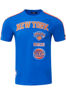 Pro Standard New York Knicks Blue Retro Chenille Short Sleeve Fashion T Shirt