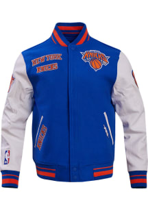 Pro Standard New York Knicks Mens Blue Retro Wool Varsity Heavyweight Jacket