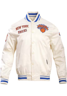 Pro Standard New York Knicks Mens White Retro Satin Light Weight Jacket