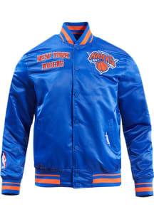 Pro Standard New York Knicks Mens Blue Retro Satin Light Weight Jacket