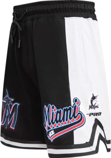 Pro Standard Miami Marlins Mens Black Script Tail Shorts