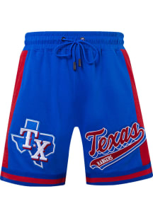 Pro Standard Texas Rangers Mens Blue Script Tail Shorts