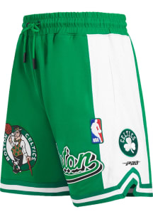 Pro Standard Boston Celtics Mens Kelly Green Script Tail Shorts