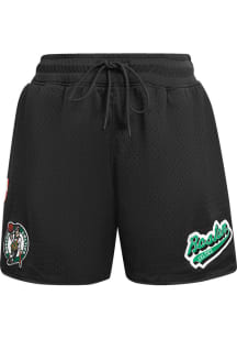 Pro Standard Boston Celtics Mens Black Script Tail Mesh Shorts