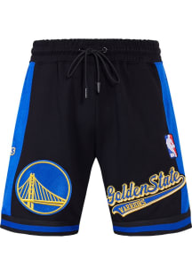 Pro Standard Golden State Warriors Mens Black Script Tail Shorts