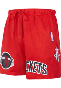 Pro Standard Houston Rockets Mens Red Classic Mesh Shorts