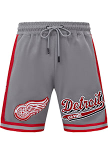 Pro Standard Detroit Red Wings Mens Grey Script Tail Shorts