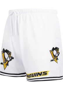 Pro Standard Pittsburgh Penguins Mens White Classic Mesh Shorts