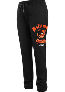 Pro Standard Baltimore Orioles Mens Black Old English Sweatpants