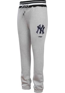 Pro Standard New York Yankees Mens Grey Script Tail Sweatpants