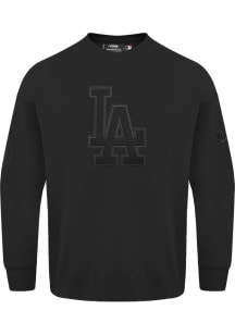 Pro Standard Los Angeles Dodgers Mens Black Neutral Long Sleeve Crew Sweatshirt