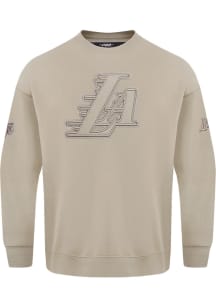 Pro Standard Los Angeles Lakers Mens Grey Neutral Long Sleeve Crew Sweatshirt