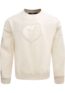 Pro Standard Memphis Grizzlies Mens White Neutral Long Sleeve Crew Sweatshirt