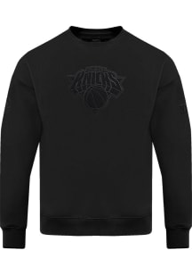 Pro Standard New York Knicks Mens Black Neutral Long Sleeve Crew Sweatshirt