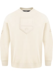 Pro Standard Los Angeles Kings Mens White Neutral Long Sleeve Crew Sweatshirt