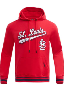 Pro Standard St Louis Cardinals Mens Red Script Tail Fashion Hood