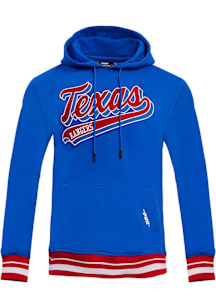 Pro Standard Texas Rangers Mens Blue Script Tail Fashion Hood