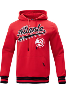 Pro Standard Atlanta Hawks Mens Red Script Tail Fashion Hood