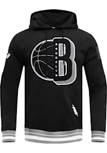 Pro Standard Brooklyn Nets Mens Black Mash Up Fashion Hood