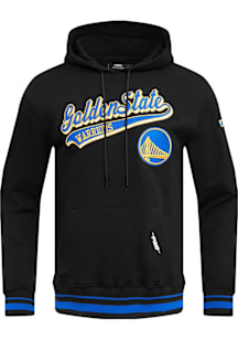 Pro Standard Golden State Warriors Mens Black Script Tail Fashion Hood
