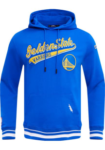 Pro Standard Golden State Warriors Mens Blue Script Tail Fashion Hood