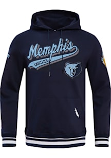 Pro Standard Memphis Grizzlies Mens Navy Blue Script Tail Fashion Hood
