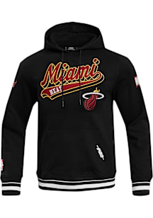 Pro Standard Miami Heat Mens Black Script Tail Fashion Hood