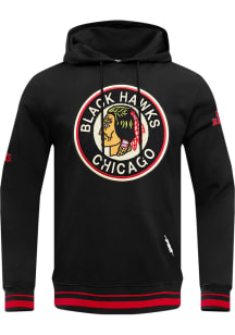 Pro Standard Chicago Blackhawks Mens Black Retro Fashion Hood