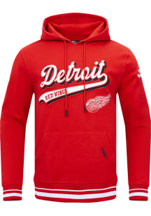 Pro Standard Detroit Red Wings Mens Red Script Tail Fashion Hood