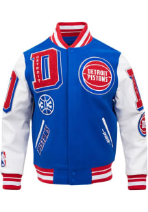 Mens Detroit Pistons Pro Standard Mens Mash Up Heavyweight Jacket - Blue