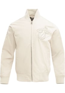 Pro Standard Miami Heat Mens White Neutral Heavyweight Jacket
