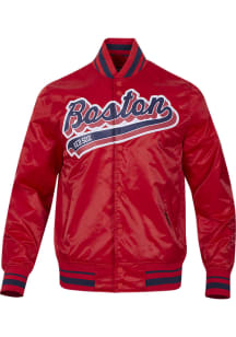 Pro Standard Boston Red Sox Mens Red Script Tail Satin Light Weight Jacket