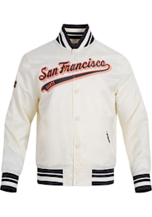 Pro Standard San Francisco Giants Mens Black Script Tail Satin Light Weight Jacket