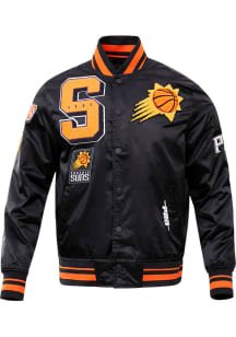 Pro Standard Phoenix Suns Mens Black Mash Up Satin Light Weight Jacket