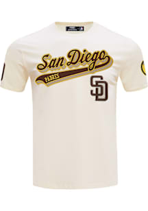 Pro Standard San Diego Padres White Script Tail Short Sleeve T Shirt
