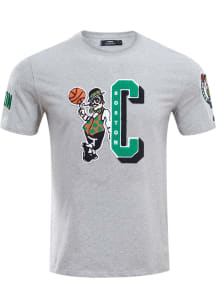 Pro Standard Boston Celtics Grey Mash Up Short Sleeve T Shirt