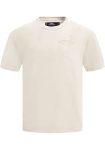 Pro Standard Miami Heat White Neutral Short Sleeve T Shirt